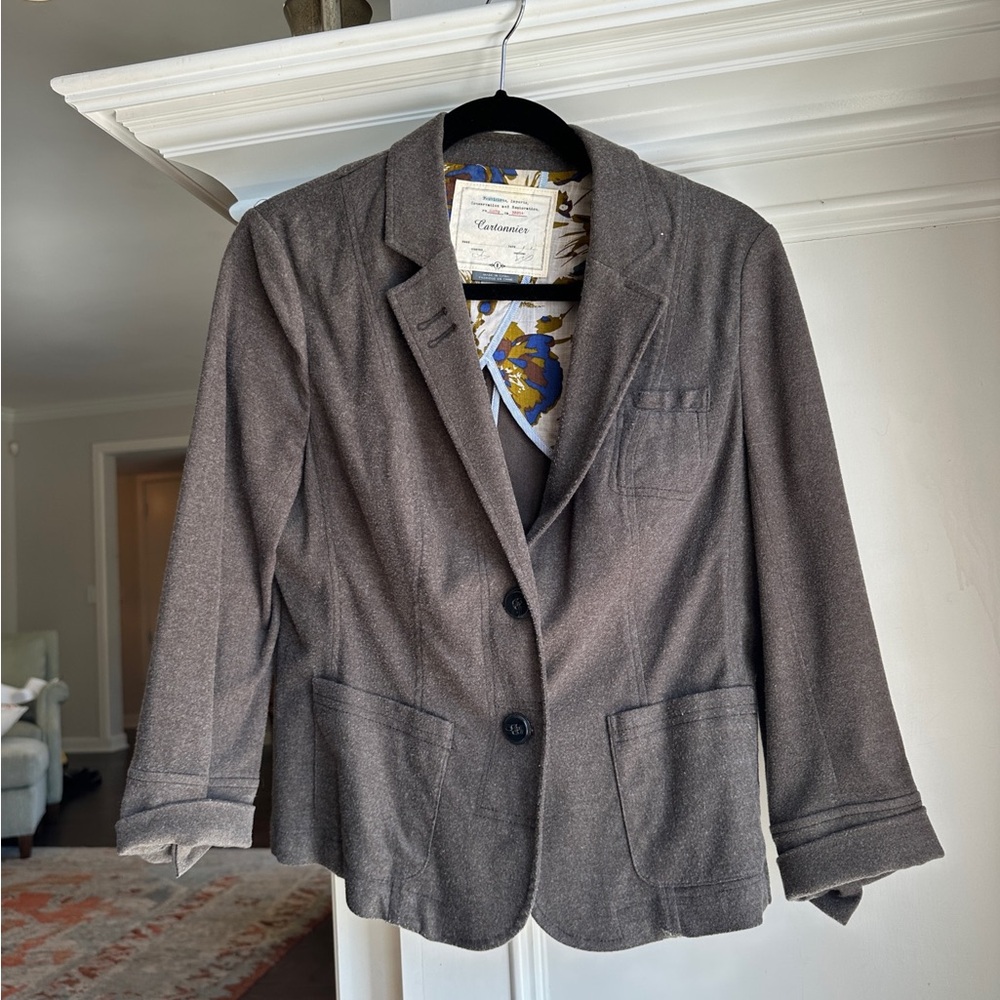 Cartonnier Gray Blazer Classic Notched Lapel